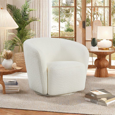 31.1"Width 360-degree swivel Barrel Chair