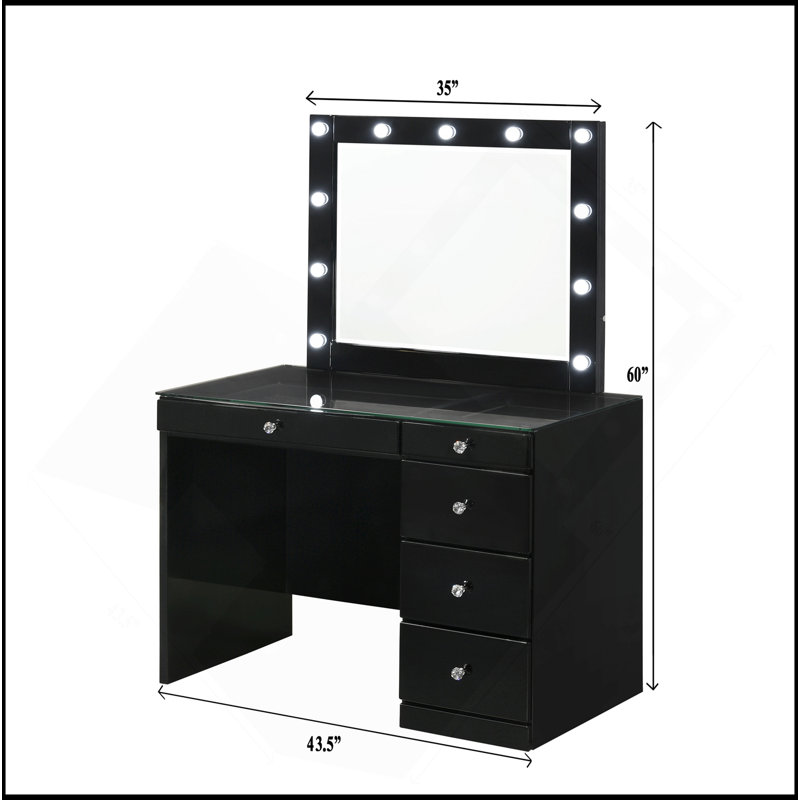Meuble-lavabo 1 pièce 1 pièce Glam, Noir