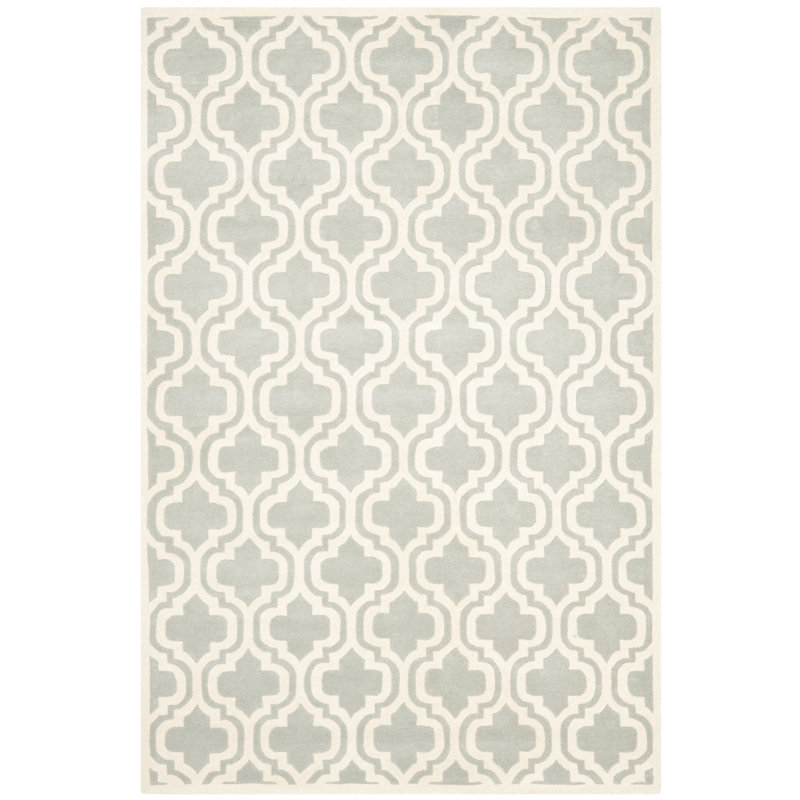 Carolene Hand Tufted Wool Geometric Rug, Rectangle 6' x 9'