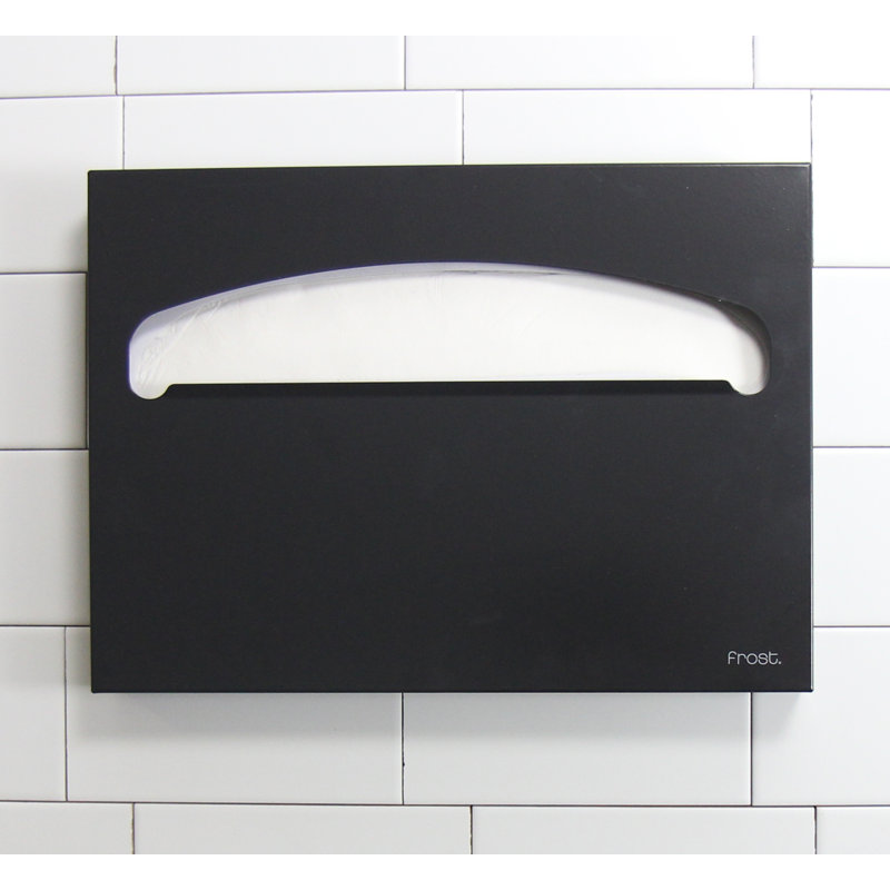 Distributeur de couvre-siège de toilette noir mat