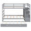 Lit simple superposé avec pieds en bois massif et lit gigogne gris - Luxury Luxury For A Serene-648572591