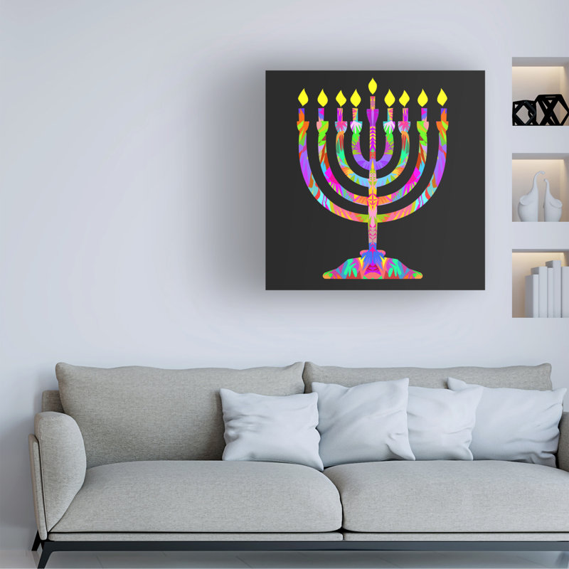 Art sur toile Takun Williams Menora, 14" H x 14" W