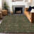 Zara Green Washable Indoor-Outdoor Rug - -265914299