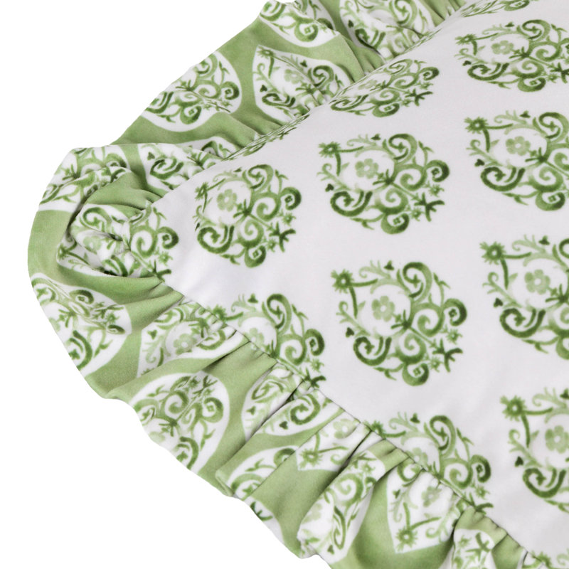 Geometric Green Rectangular Cushion Cover
