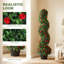 Set of 2 decorative artificial plants UV resistant in pot