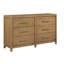 Commode de chambre à coucher à 6 tiroirs brun clair-757618483