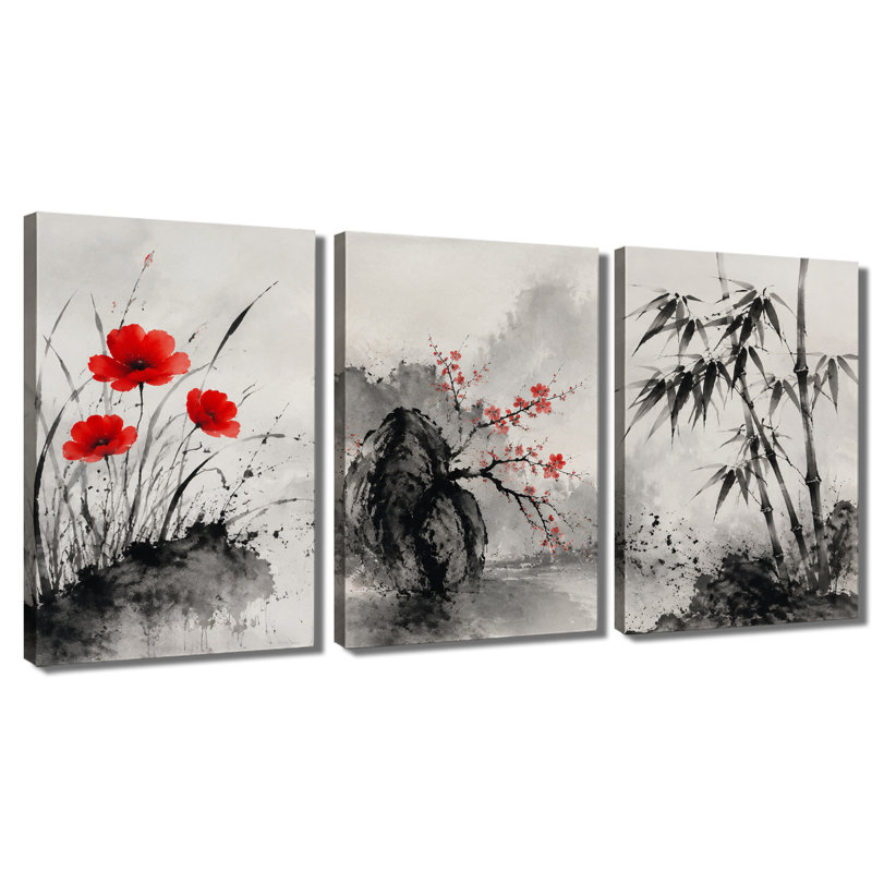 Impression sur toile 3 panneaux, 24 * 36 pouces * 3