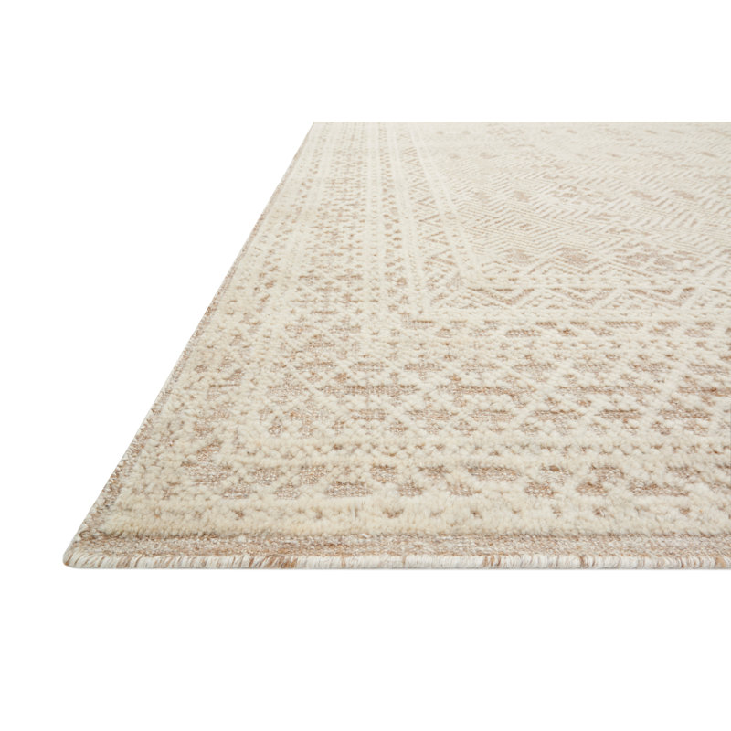 Tapis oriental gris / ivoire noué à la main, Rectangle 2 pi x 3 pi