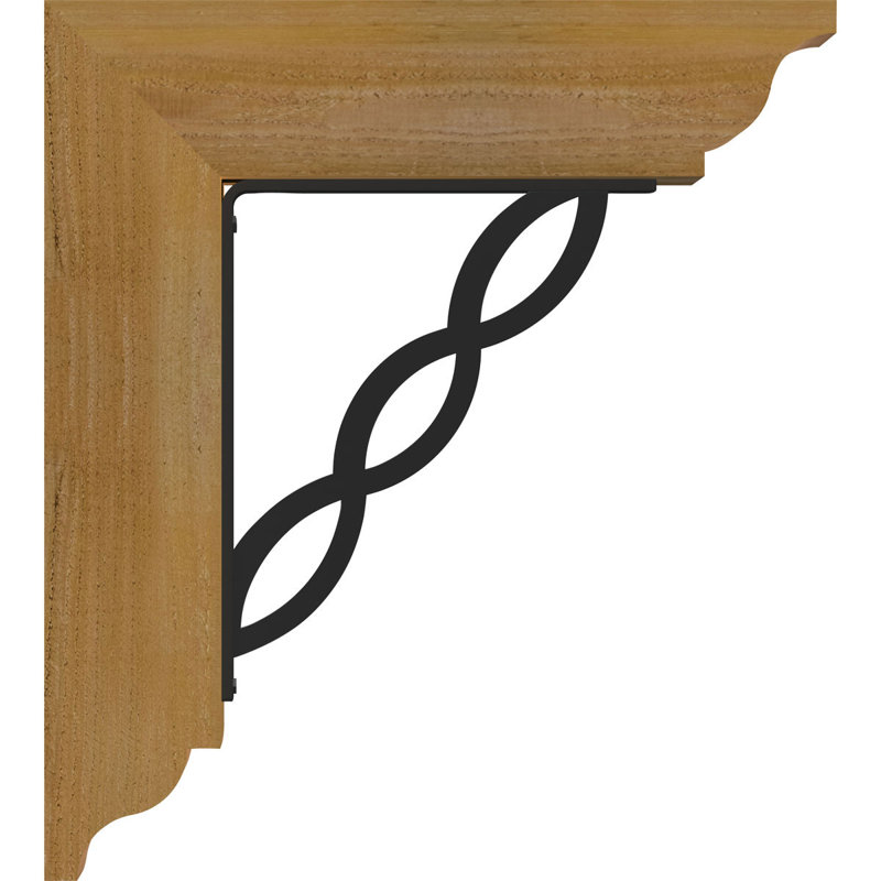 Support de fer traditionnel 4 po Loera, H 16 po x P 13 1/2 po, Cèdre rouge de l'Ouest l 3 1/2 po x T 4 po (lisse
