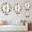 Modern Farmhouse Large Wall Clock - Watercolor Snowflakes II-73151324