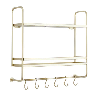 Cosmoliving By Cosmopolitan Modern Iron Wall Shelf