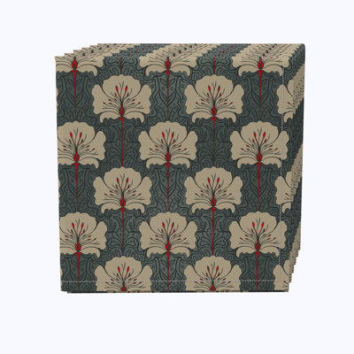 Cassilyn 100% Cotton Floral Square Napkin