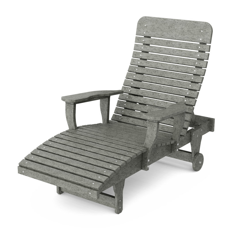 Signature Reclining Chaise Lounge, Dark Gray