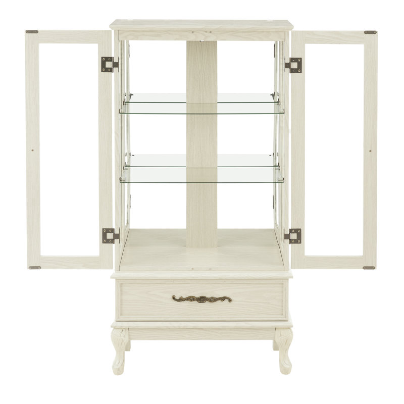 Vitrine Curio avec tablettes réglables et intérieur éclairé