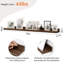 Floating Shelves Set Of 2, Wood Floating Shelves For Wall Mounted Shelf Picture Ledge Shelf Kids Bookshelf For Living Room Kitchen Bedroom Bathroom Books Photo Display Home Wall Decor-1404695863