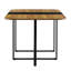 Table moderne à double texture - panneau de fibres à densité moyenne avec marbre et papier laqué à motif de bois, structure en métal robuste, table polyvalente de 4 à 6 places pour la cuisine / coin repas / bureau à domicile-1573196956