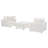 2 Chenille Sofa with Ottoman (Beige)