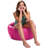 Bean Bag Chair Round Structured Seat for Toddlers and Kids, Comfy Chair for Gaming, Reading, and Watching TV, 100in Round Classic Chair, Multiple Colors and Fabrics-1193668408