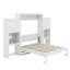 Queen-Sized Murphy Bed Featuring Built-In Desk, Vanity, And Storage Cabinets-542608439