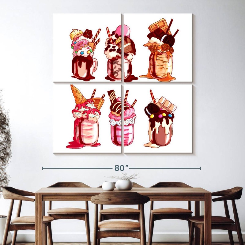 Yarlin surchargé Milkshakes, H 74 po x l 74 po