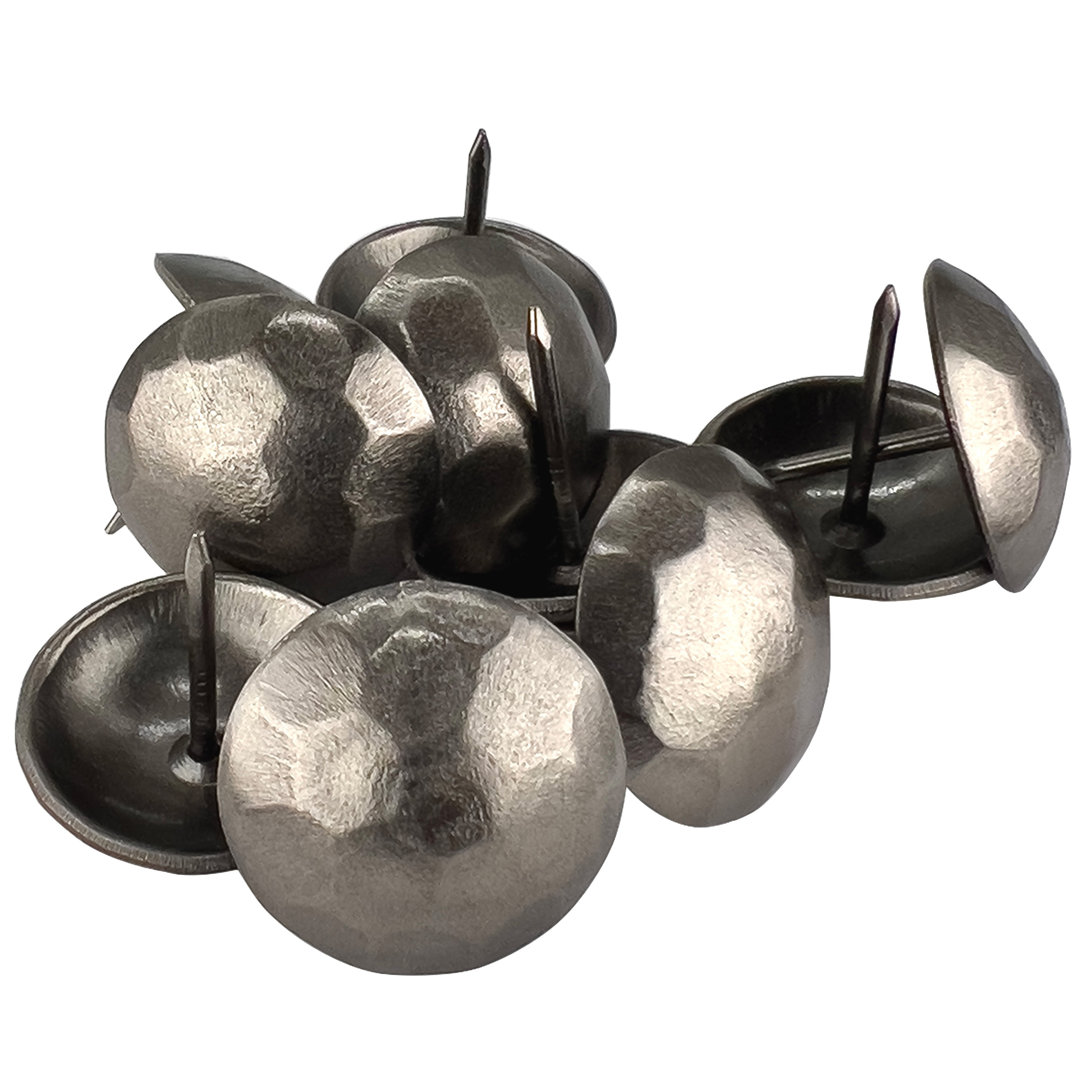 50 Pack 1 Inch Decorative Clavo Nails Round Hammered Iron Antique Rustic Finish by Sidco Supply Sidco Supply 