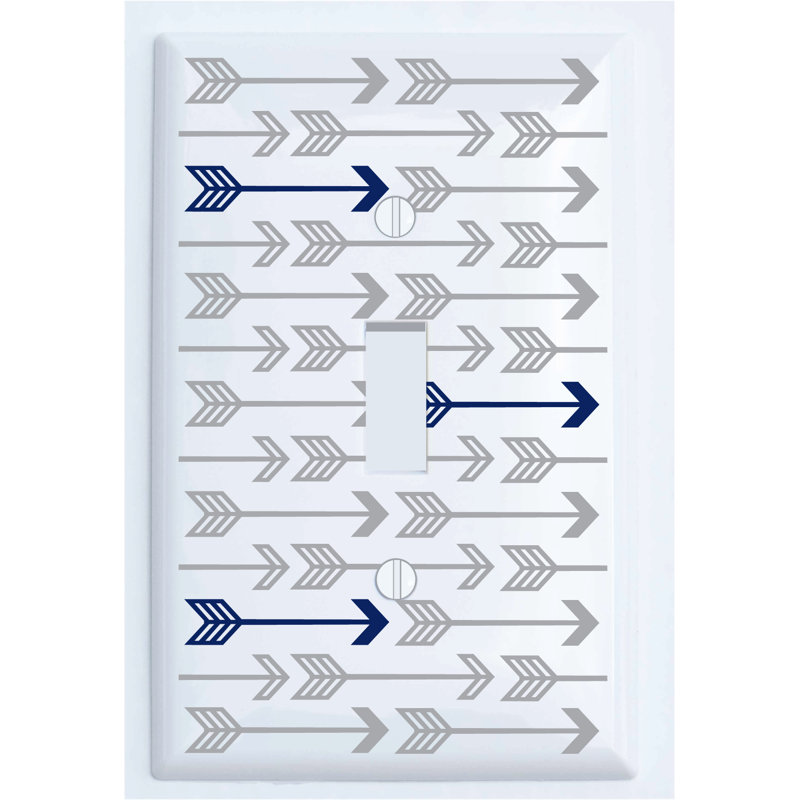 Geography 1 - Gang Toggle Light Switch Standard Wall Plate, Navy