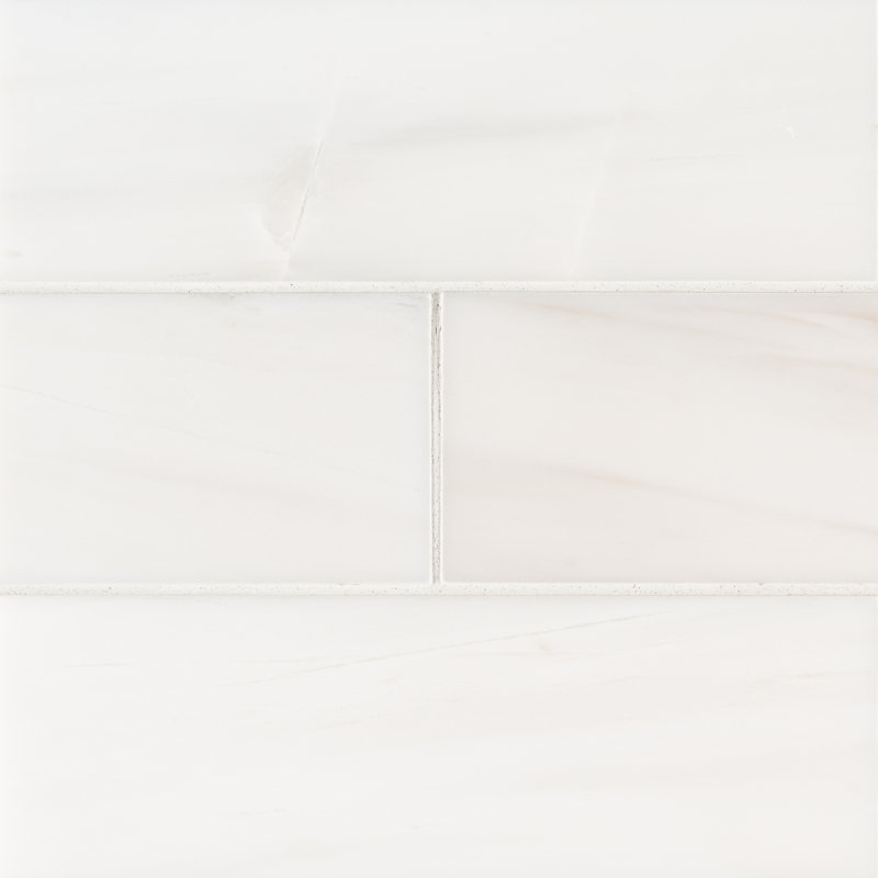 Calabria Frost Subway 3 in. x 6 in. Polished Marble Floor and Wall Tile