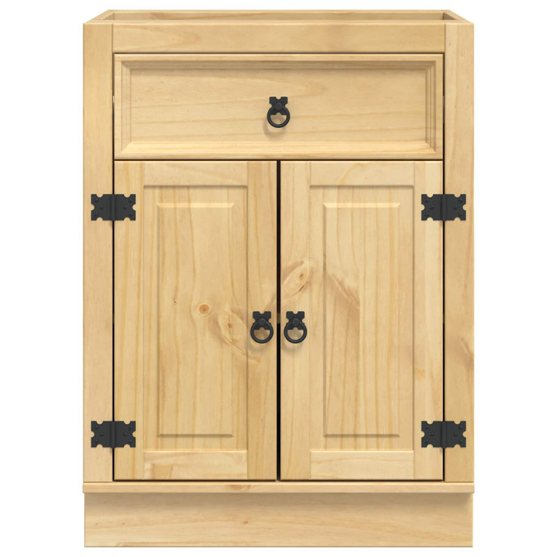 Vidaxl Cabinet With Storage SKI Honey Brown Solid Pine Wood Modern Furniture