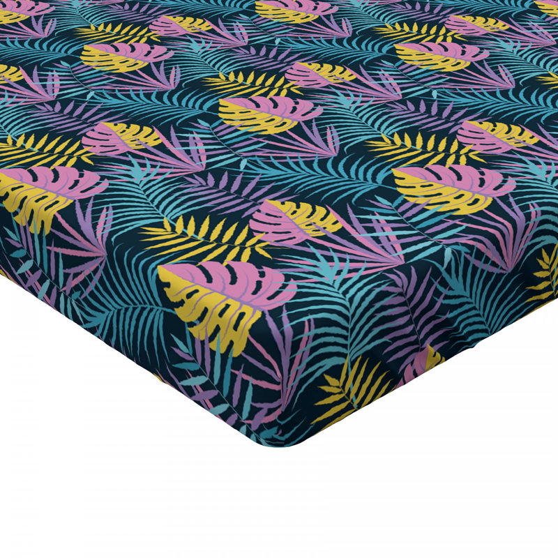 Microfiber Floral Fitted Sheet, Twin Fitted Sheet
