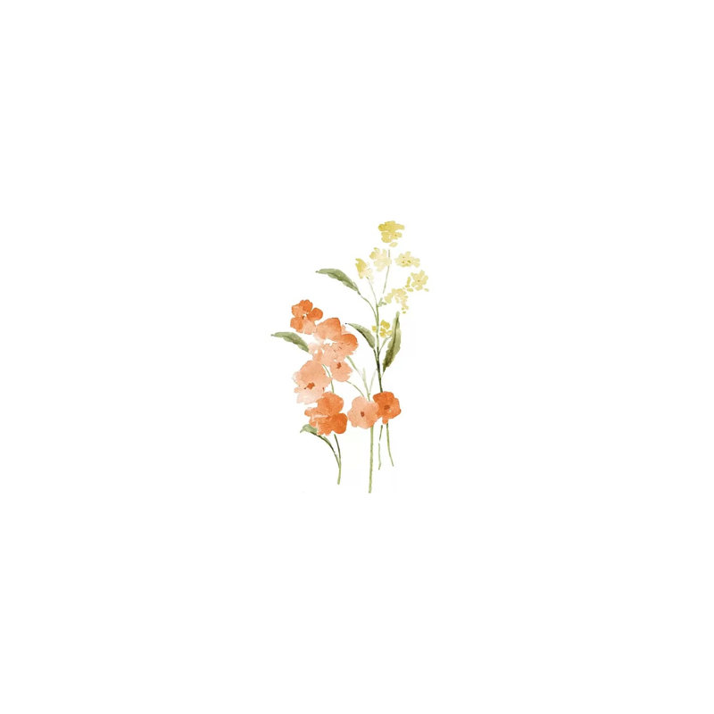 Spring Blooms No. 3 by Melissa Selmin - Wrapped Canvas Painting, 20.32 cm H x 30.48 cm W