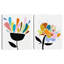 «Summer Pop I» par Belle Maison - Ensemble de 2 reproductions sur toiles tendues