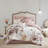 8 Piece Printed Comforter Set Blush