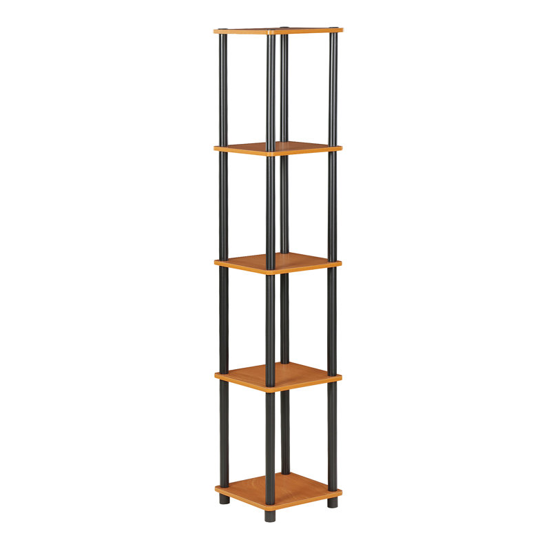 Mandrin 5 Tier Shelving Bookcase, Light Cherry/Black