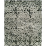 Abstract Area Rug in Gray