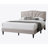 Queen Platform Bed, Burlap Upholstered-17654071