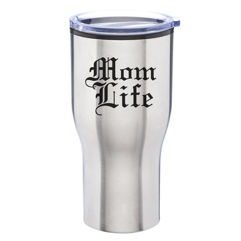 Culbuteur de voyage en acier inoxydable 28 oz engravement de maman life