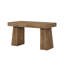 Bureau de direction moderne 55,12 po en bois brun clair avec double caisson pour bureau
