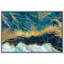 Or et sarcelle marbré foncé, paysage abstrait, formes modernes, sur toile-93589472-93589467