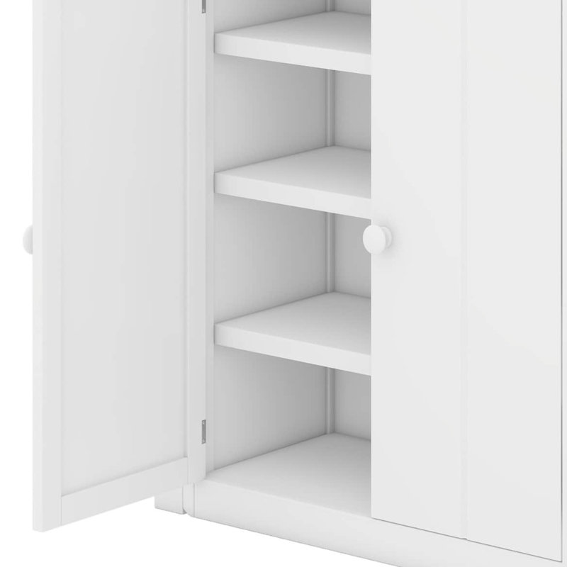 Twin Size Loft Bed With Storage Cabinet, Wardrobe, And LED Lighting, Solid Wood Loft Bed With Ladder And Guardrails For Teenagers