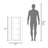 Ruffin Display Cabinet, 1 Door, 4 Shelves, White