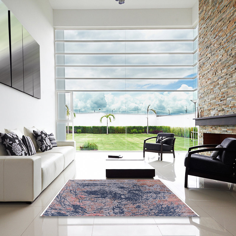 Abstract Indoor Rug, Square 7'