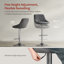 Dequawn Swivel Upholstered and Velvet Adjustable Height Bar Stool with Stainless Steel Frame-1407296229-1481326123