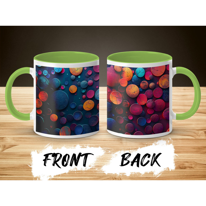 Polka Dot 11oz Accent Coffee Mug, Light Green