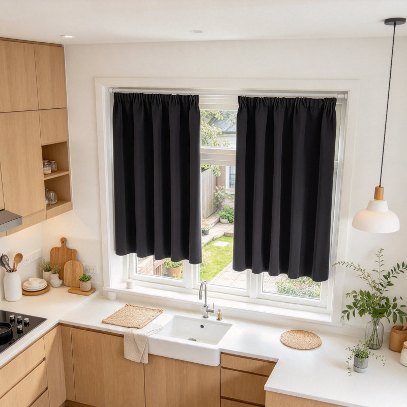 Linen Blend Kitchen Curtain Kitchen Pelmet