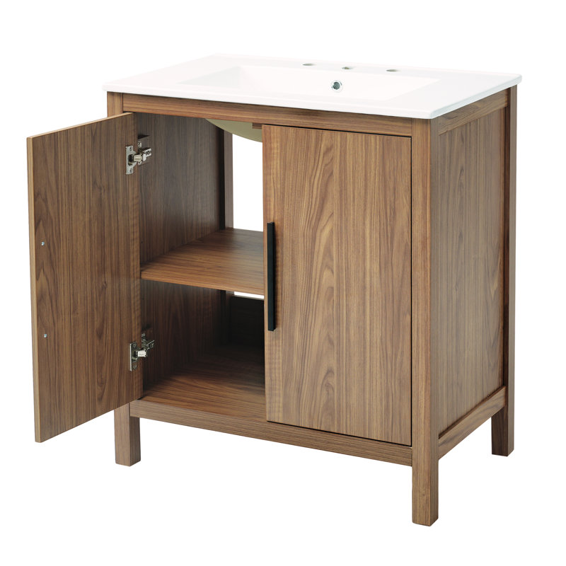 Meuble-lavabo 30 po couleur bois