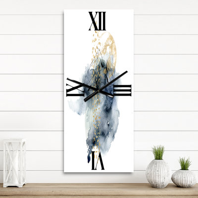 Horloge murale paysage minimaliste de montagnes avec lune