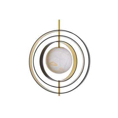 Pearl 1 - Light Bronze/Gold Geometric Pendant