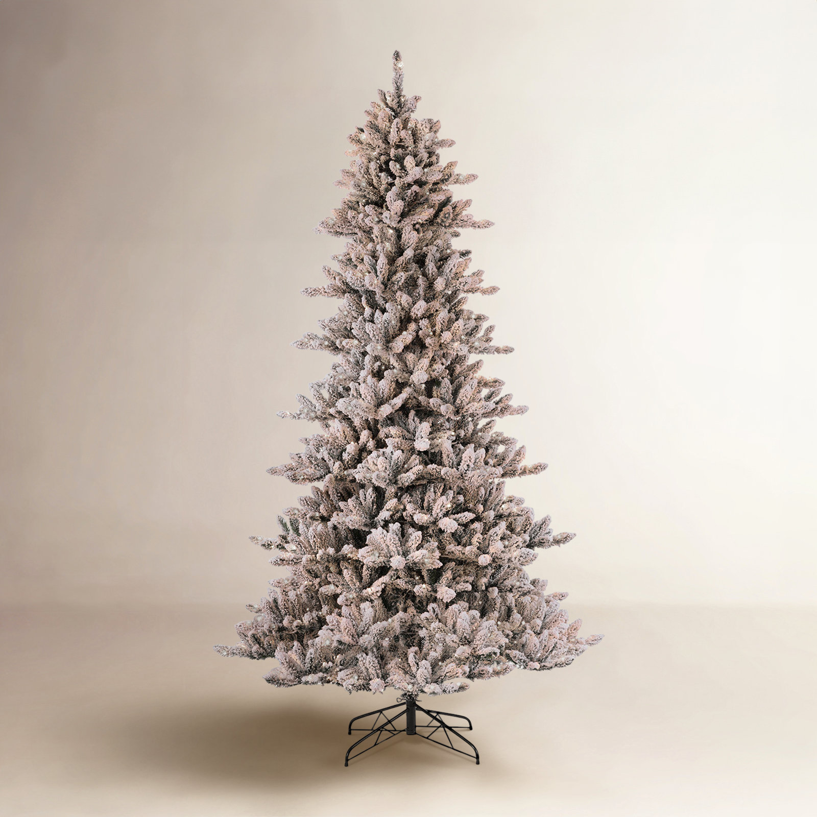 White Frosted 9' Pre-Lit Fir Christmas Tree