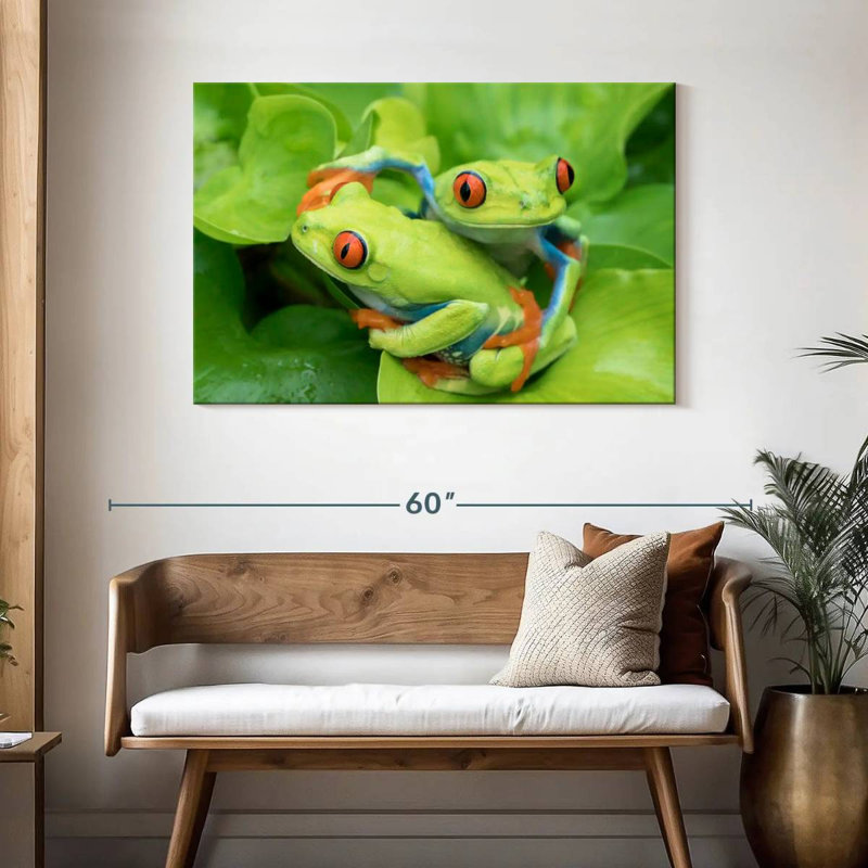 Brampt les grenouilles dans une étreinte, H 30 po x l 45 po