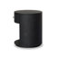 Amelia Oval One Drawer Nightstand-Black Linen-291967578